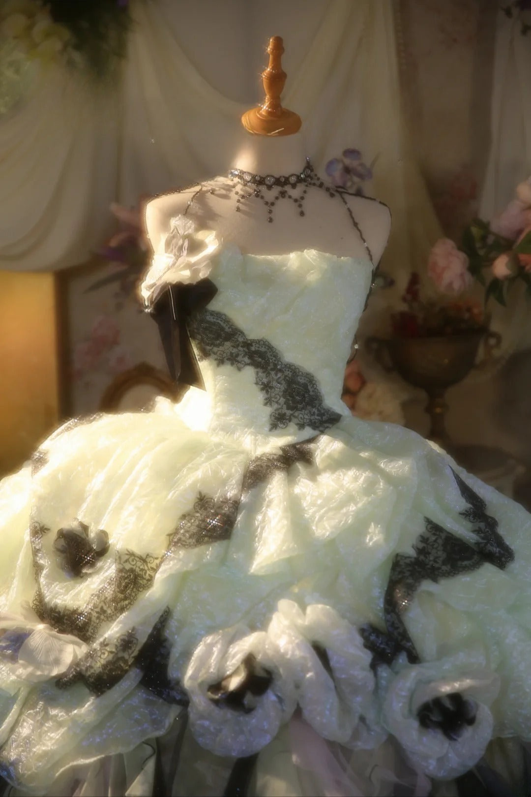 Ball Gown Mint Green Tulle Sweet 16 Dress With Tiered 3D Flowers Sweet Sixteen Princess Dress RB9345