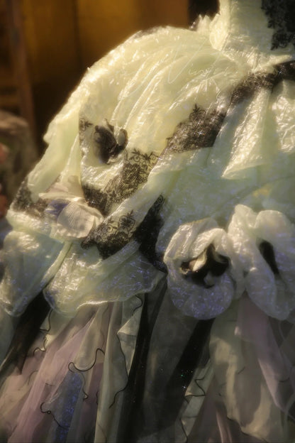 Ball Gown Mint Green Tulle Sweet 16 Dress With Tiered 3D Flowers Sweet Sixteen Princess Dress RB9345