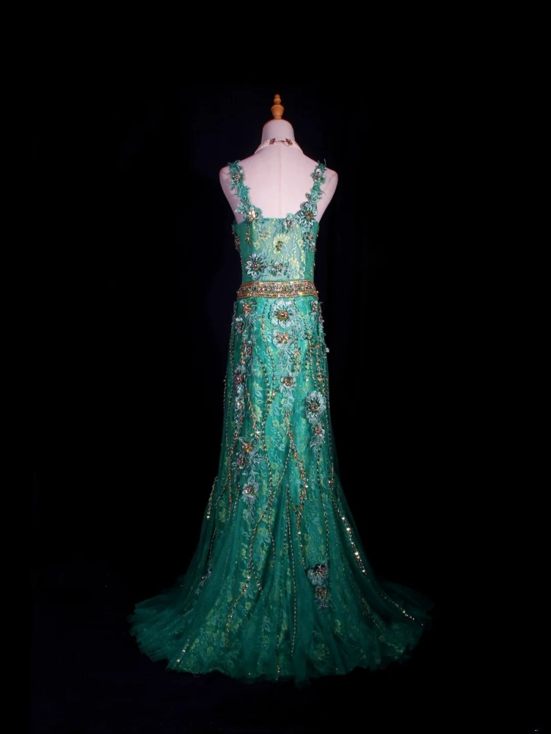 Vintage A-Linien-Abendkleid im Stil der 1950er Jahre aus grünem Tüll mit Perlen und Herzausschnitt – Inspiration für das Outfit zum 20. Geburtstag – Abendkleid AS302