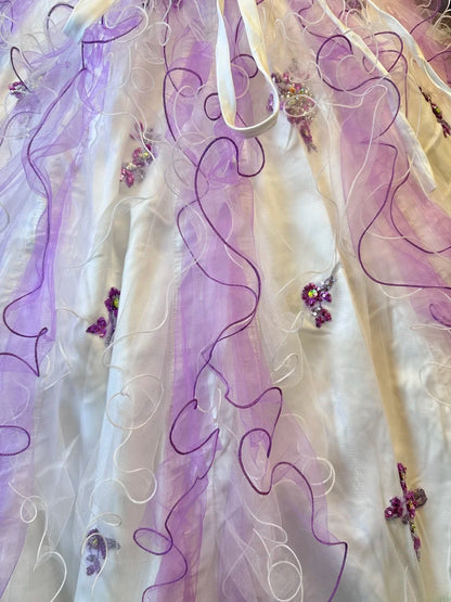 Pretty Ball Gown Strapless Lilac Tulle With Jacket Fitted Corset Back Long 15 Quinceanera Dresses Photo Ideas Formal Outfit RB6142