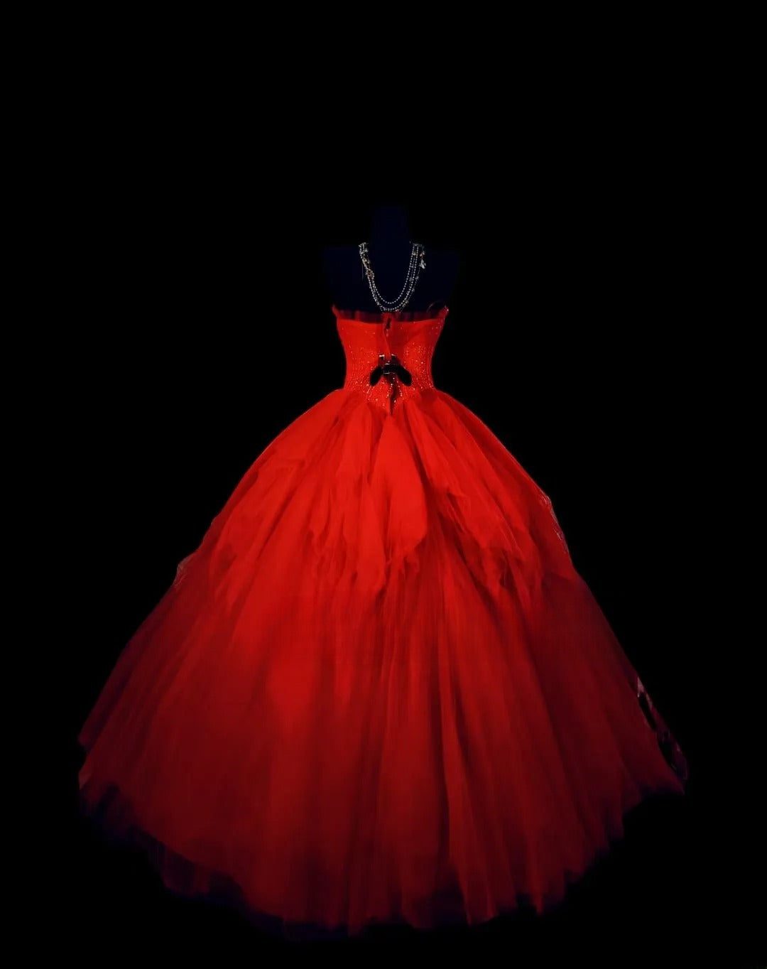 Sweet 16 Dress Red Tulle Sweetheart Ball Gown Sweet Sixteen Dress RC0011