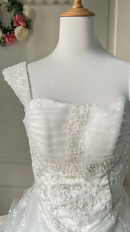Cute Sweet 16 Dress Long Square Neck White With Ruffled Ball Gown Sweet Sixteen Party Birthday Dresses RC0637