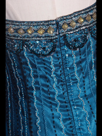 Retro-Meerjungfrauenkleid im Stil der 1950er Jahre: Trägerloses, blaues Chiffonkleid mit Strassbesatz am Oberteil, langes Ballkleid, Inspiration für den 22. Geburtstag, formelles Abendkleid AS305