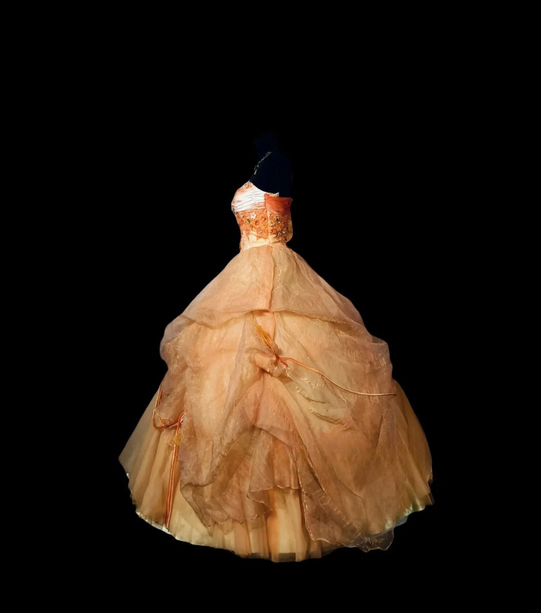 Cute Sweet 16 Dress Yellow Tulle Flowers Sweetheart Ball Gown Sweet Sixteen Dress RC0013