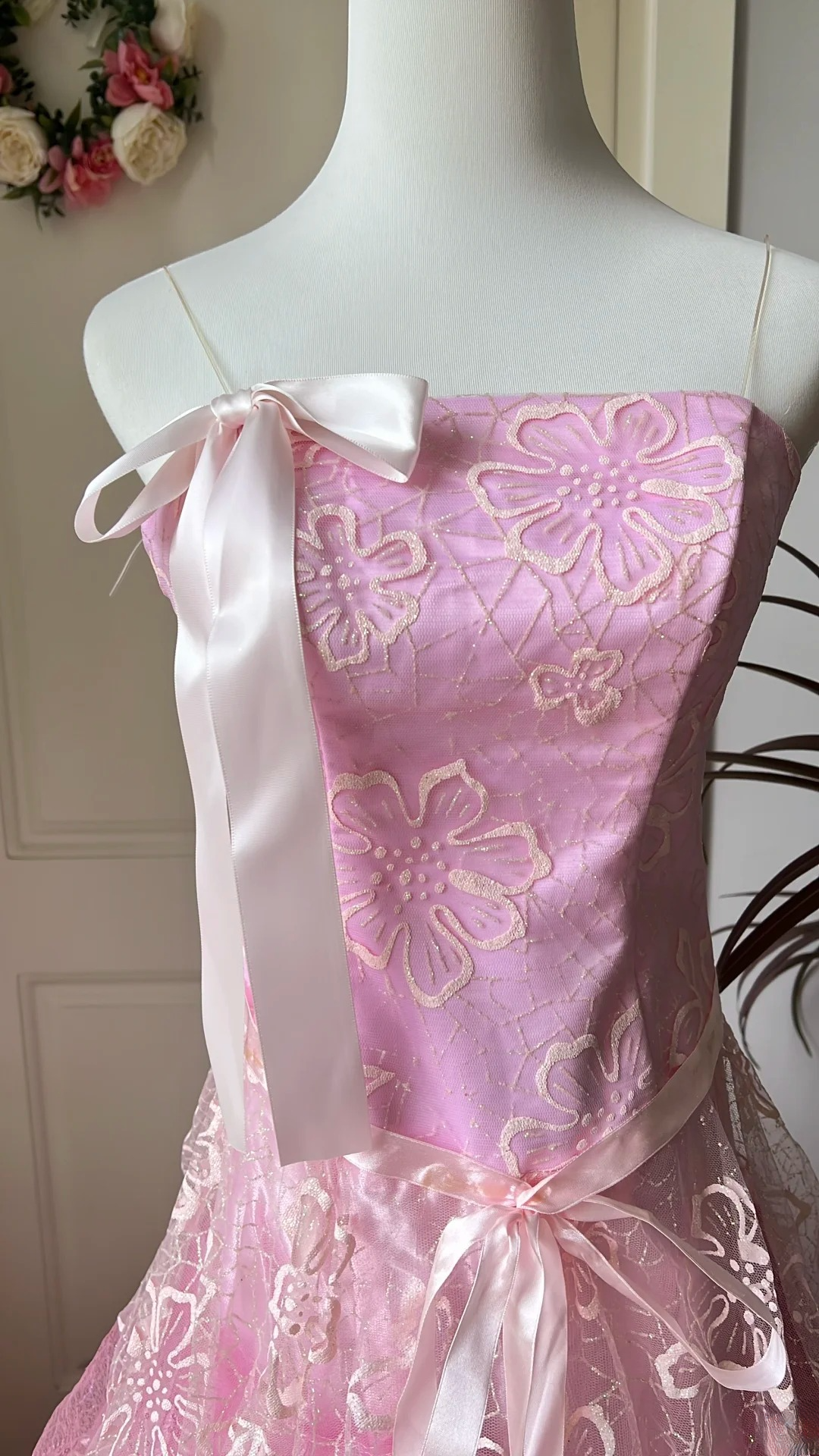 Cute Sweet 16 Dress Long Strapless Pink With Tiered Layers Ball Gown Sweet Sixteen Party Birthday Dresses RC0648