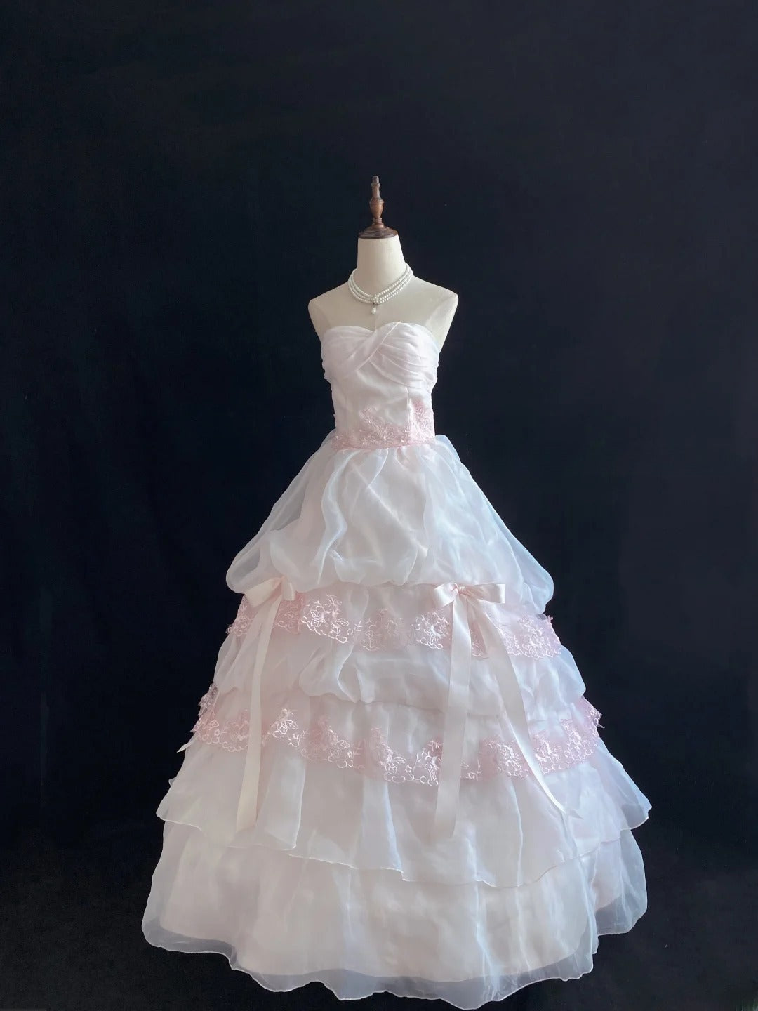 Sweet Ball Gowns Sweetheart Light Pink Poofy Long With Lace Appliqued Quince Dress inspo Quinceanera Dresses Vestidos De 16 anos RB7770