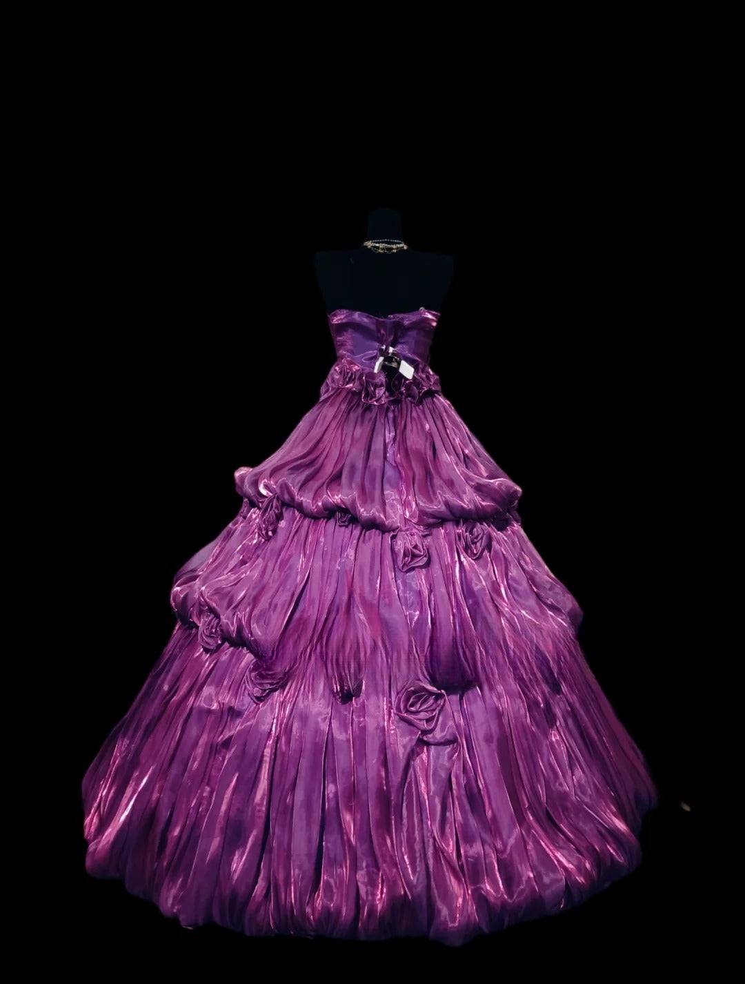 Cute Sweet 16 Dress Strapless Purple Tiered Ruffled Ball Gown Sweet Sixteen Dress RC0020
