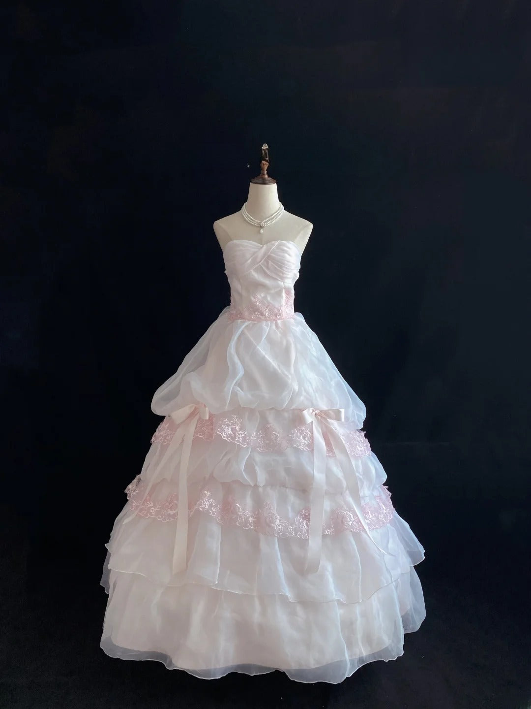 Sweet Ball Gowns Sweetheart Light Pink Poofy Long With Lace Appliqued Quince Dress inspo Quinceanera Dresses Vestidos De 16 anos RB7770