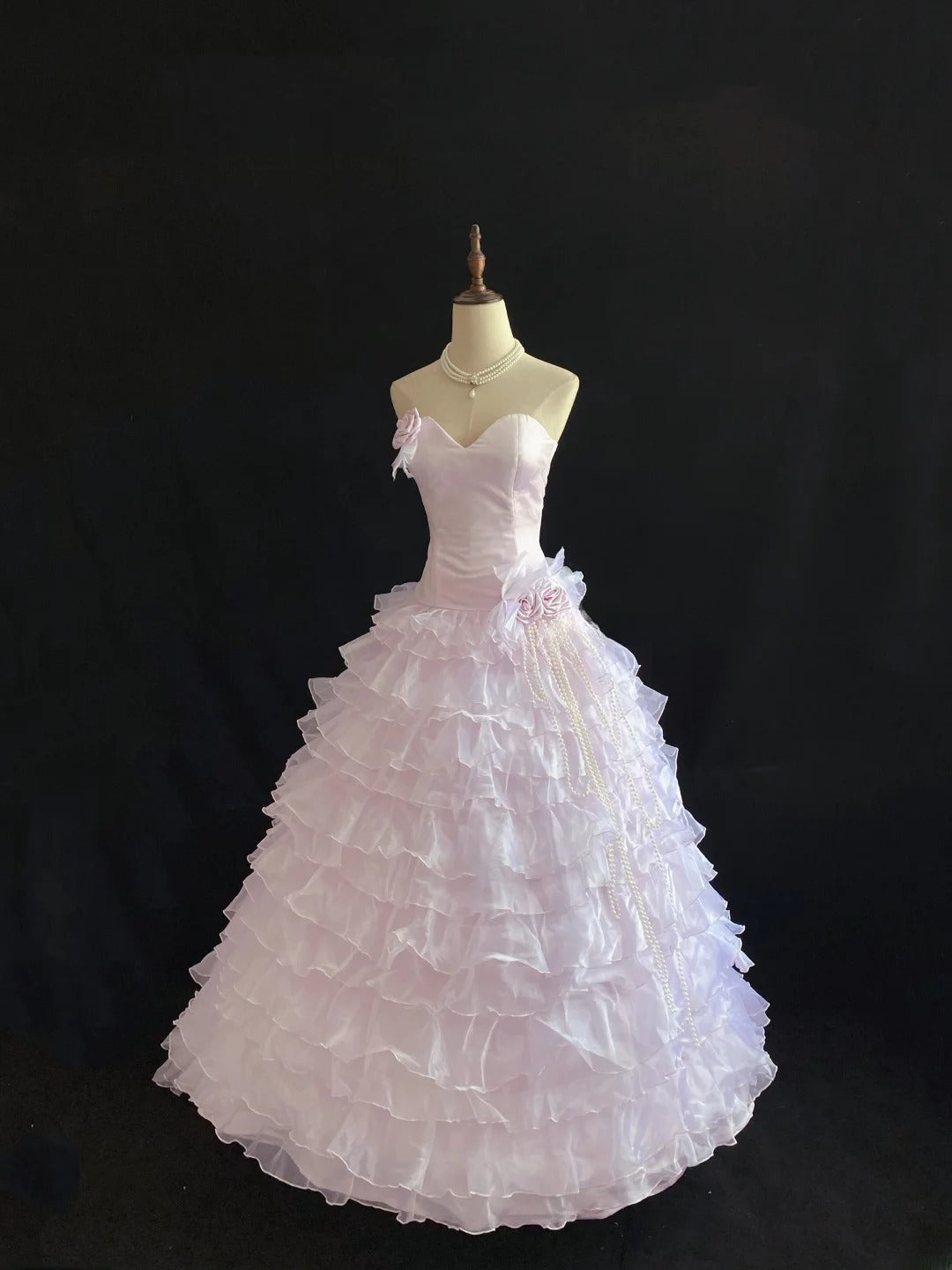 Sweet Ball Gowns Sweetheart Pink Poofy Long With Tiered Layers Quince Dress inspo Quinceanera Dresses Vestidos De 16 anos RB7772