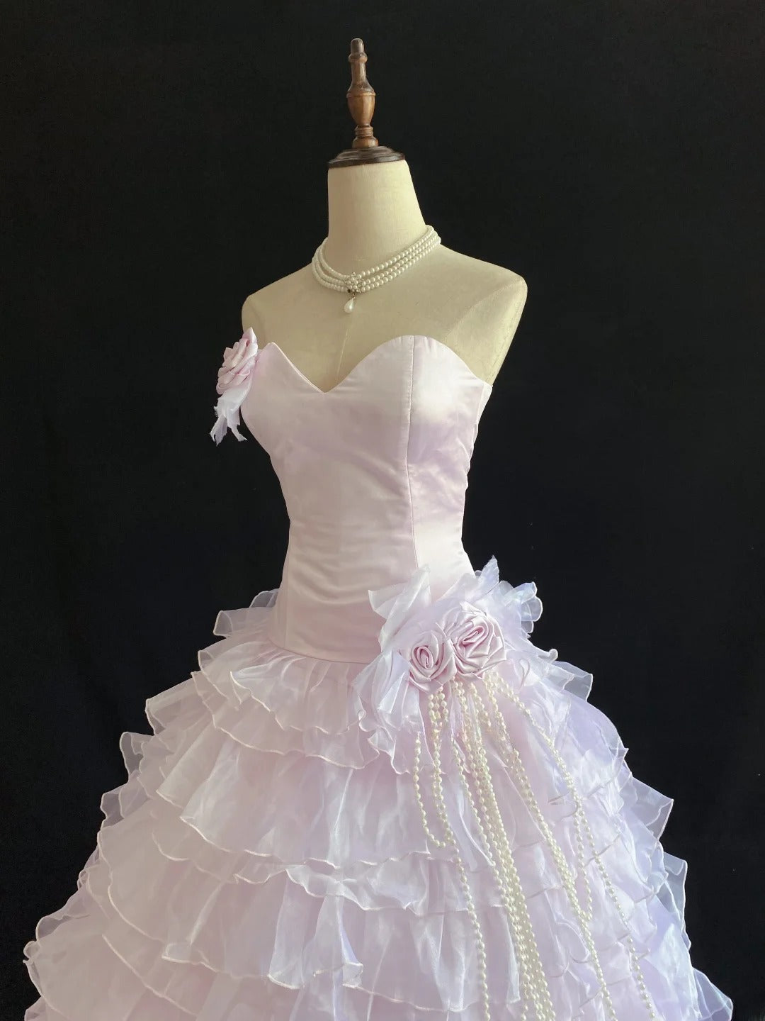 Sweet Ball Gowns Sweetheart Pink Poofy Long With Tiered Layers Quince Dress inspo Quinceanera Dresses Vestidos De 16 anos RB7772