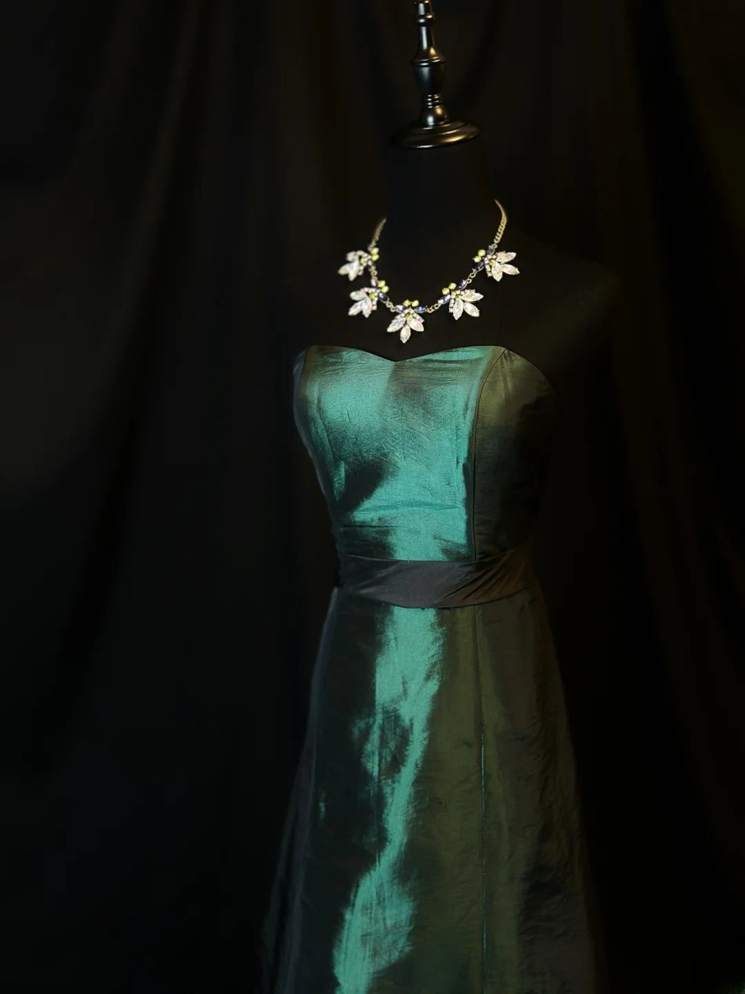 Vintage 80s Prom Dresses Mermaid Sweetheart Dark Green Taffeta Party Gown Formal Outfits RB6163
