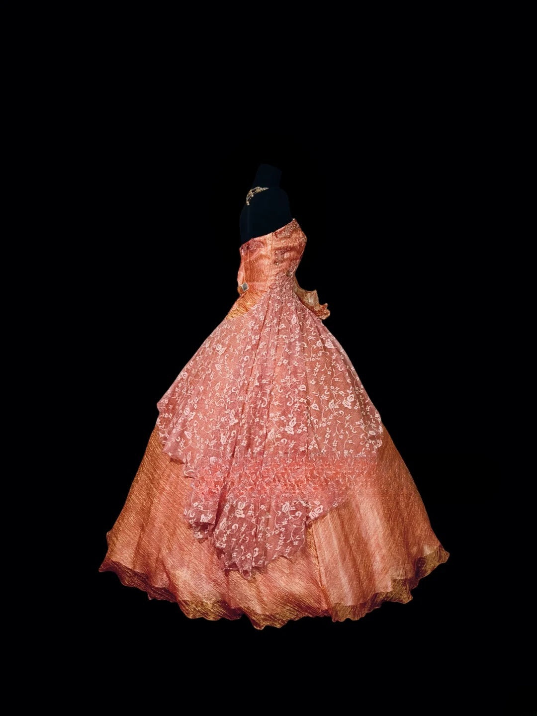 Pink Lace Strapless Sweet 16 Dress Ball Gown Sweet Sixteen Dresses RC0041