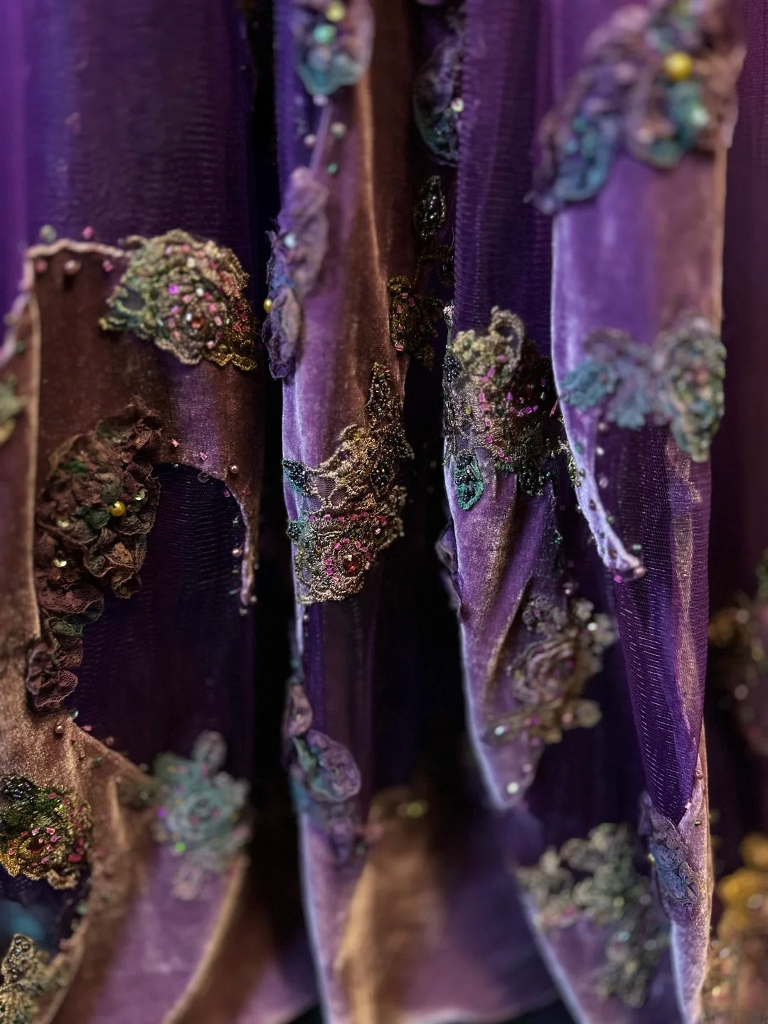 Vintage Prom Dresses Mermaid V Neckline Purple Tulle With Appliqued 1950s Retro Classy Long Formal Outfits RB6167