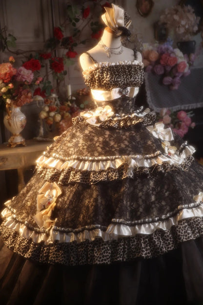 Ball Gown Spaghetti Straps Black Lace With Tiered Sweet 16 Dress Sweet Sixteen Princess Dress RB9378