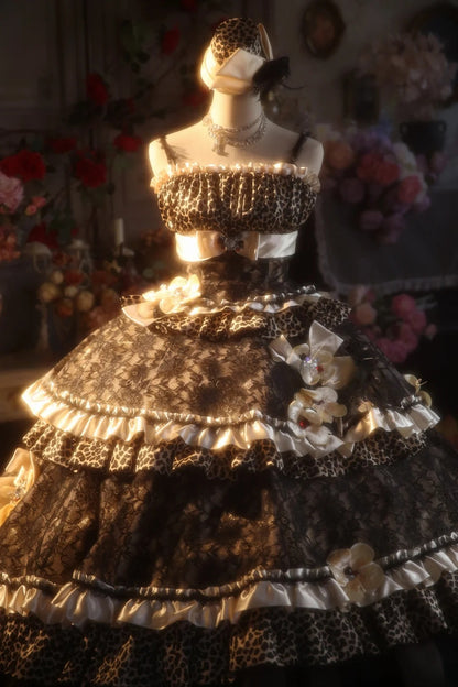Ball Gown Spaghetti Straps Black Lace With Tiered Sweet 16 Dress Sweet Sixteen Princess Dress RB9378