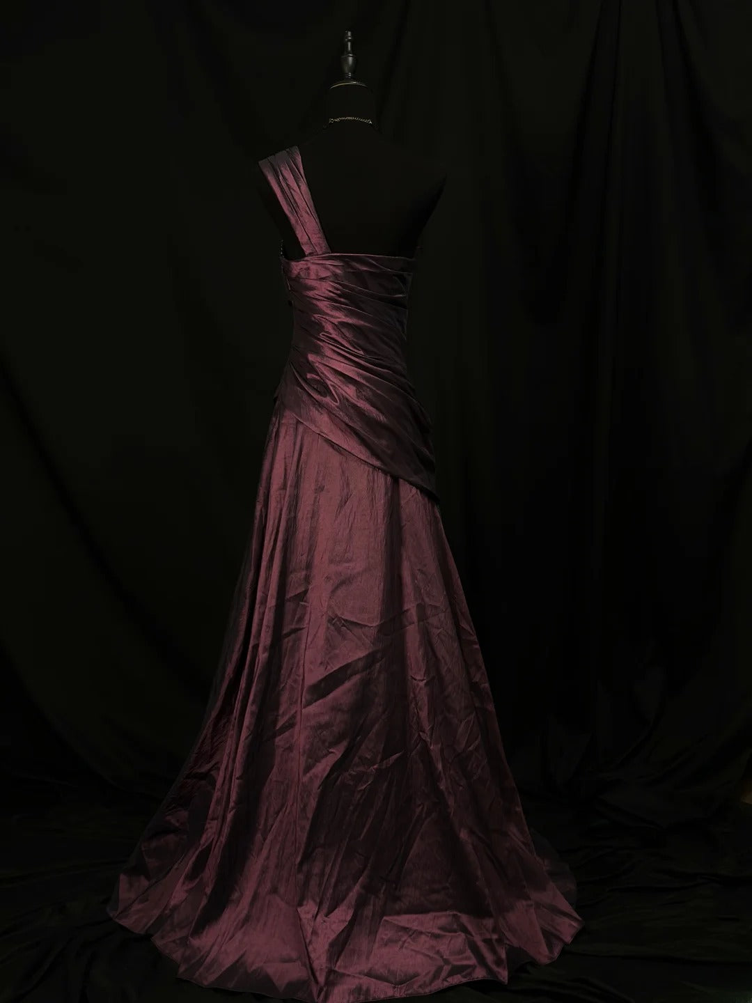 Vintage Prom Dresses Mermaid One Shoulder Burgundy With Beading 1950s Retro Classy Long Party Formal Outfits RB6169