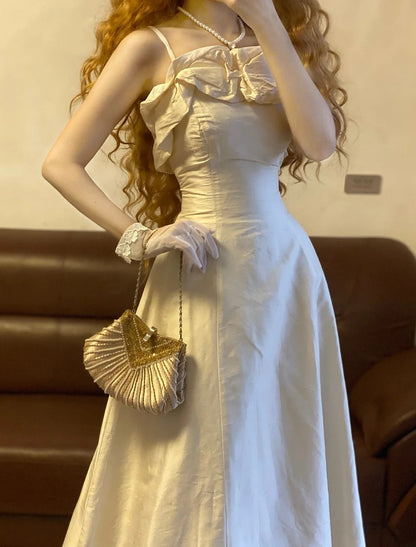 Prom Dress Elegant A line Spaghetti Straps Satin Formal Evening Gown for Graduation Party RB9379
