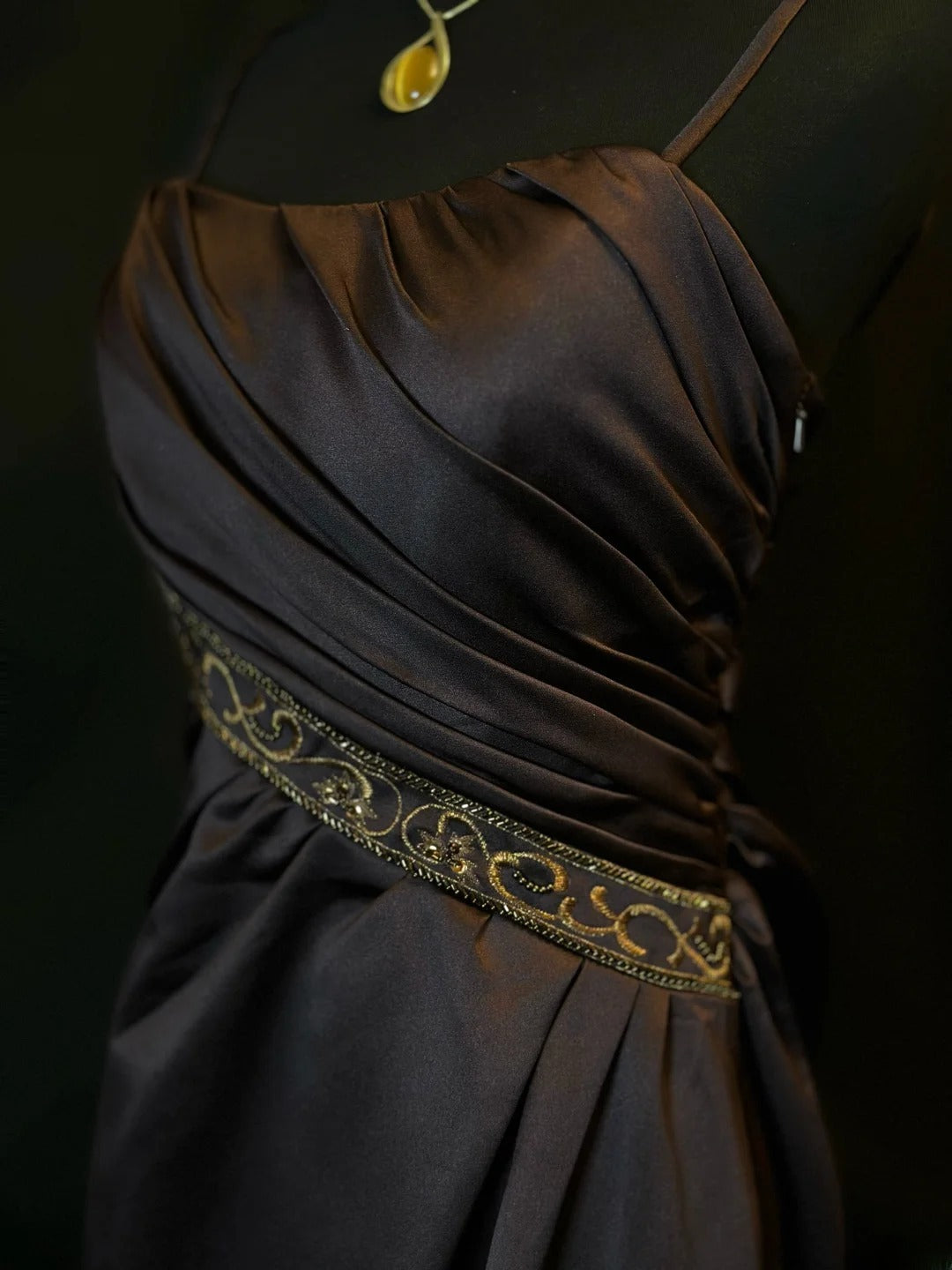 Vintage Prom Dresses Mermaid Spaghetti Strap Satin With Beading 1950s Retro Classy Long Party Formal Outfits RB6170