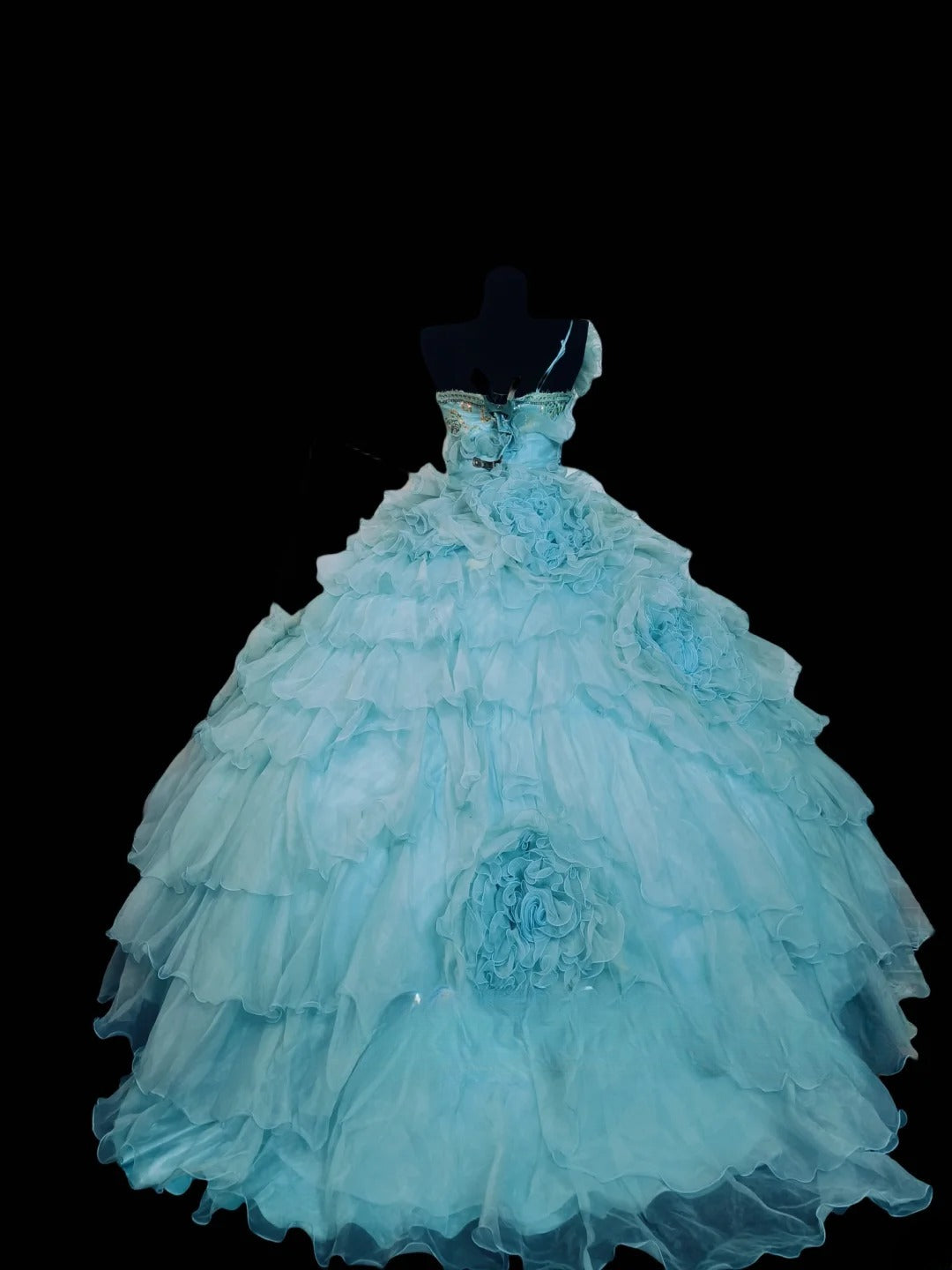 Tiffany Blue Strapless Tulle Sweet 16 Dress Ball Gown Sweet Sixteen Dresses RC0050