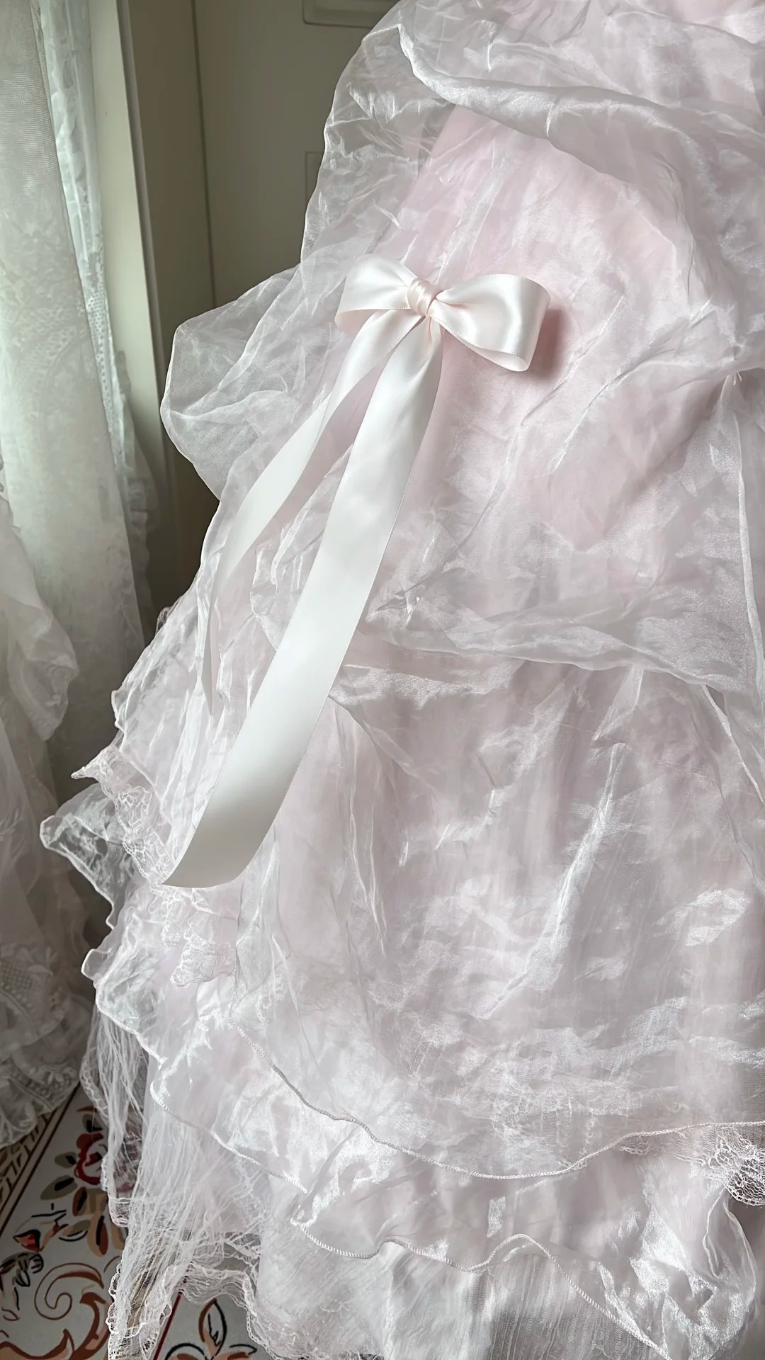 Sweet 15 Quinceanera Dress Ball Gown Strapless Pink Tulle With Tiered Layers Long 16th Birthday Outfits RC0669