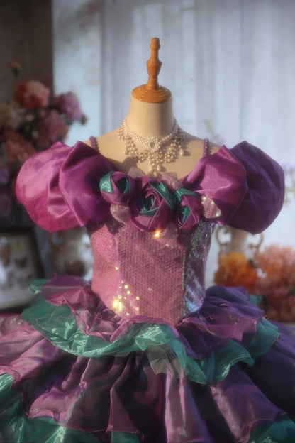 Grape Blue Sweet 16 Dress Ball Gown With Ruffled Tiered Sweet Sixteen Princess Dress RB9392