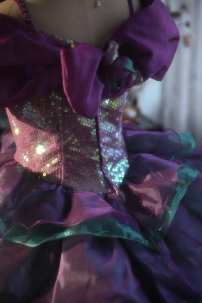 Grape Blue Sweet 16 Dress Ball Gown With Ruffled Tiered Sweet Sixteen Princess Dress RB9392