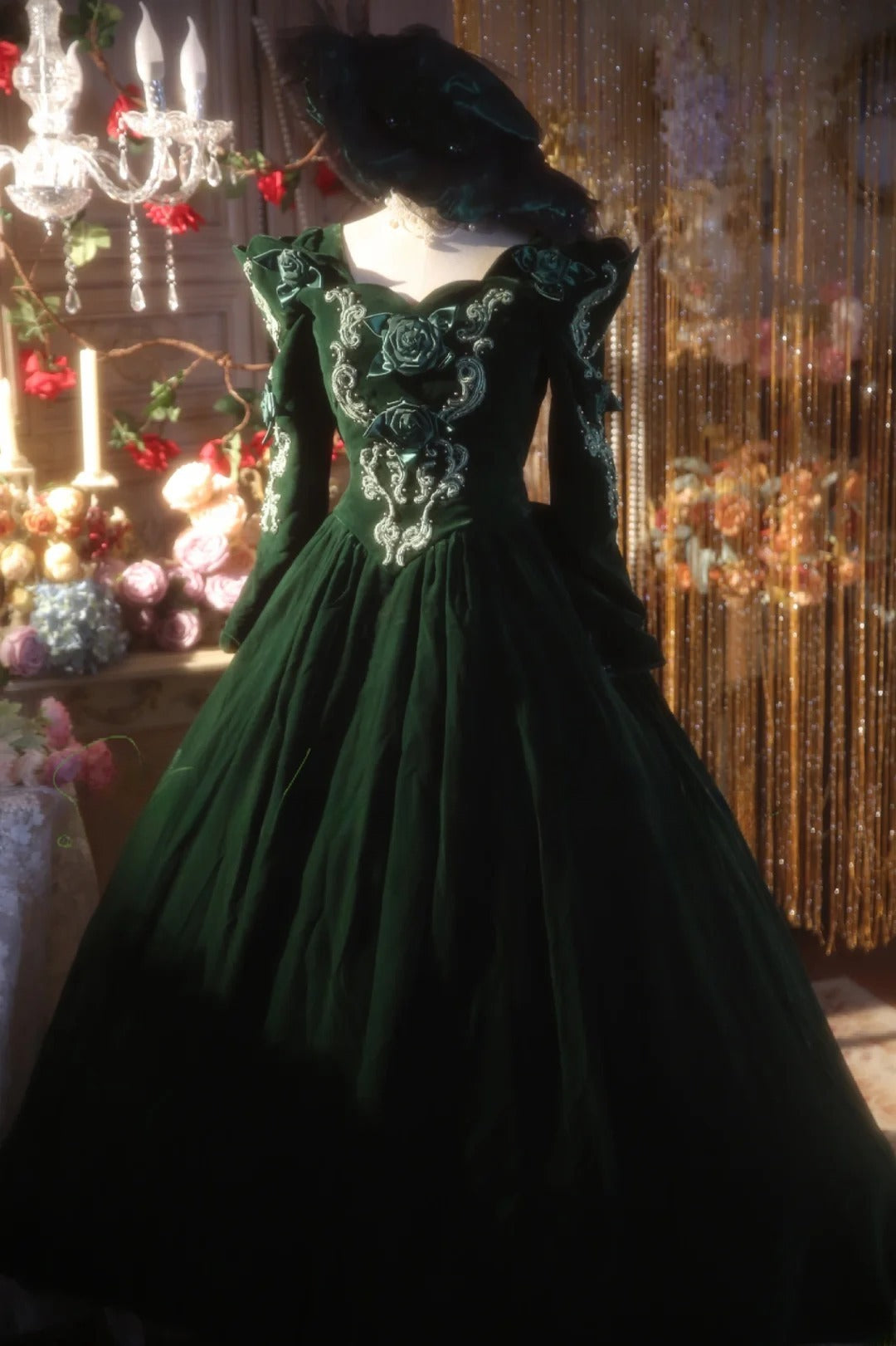 Prom Dress Elegant Ball Gown Sweetheart Dark Green Formal Evening Gown for Graduation Party RB9398