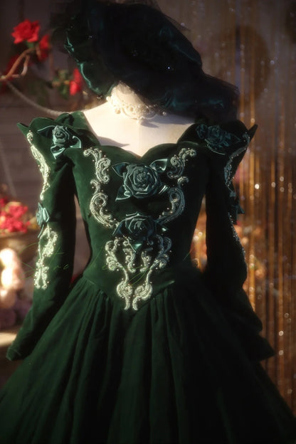 Prom Dress Elegant Ball Gown Sweetheart Dark Green Formal Evening Gown for Graduation Party RB9398