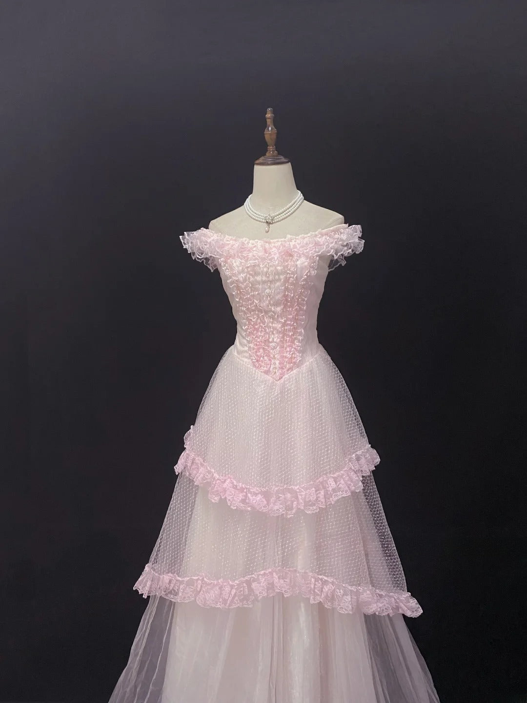 Elegant Ball Gown Off The Shoulder Pink Poofy Long With Appliqued Quince Dress inspo Quinceanera Dresses Sweet 15 16 Outfits RB7803