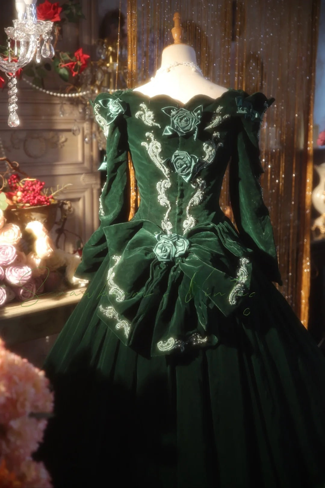 Prom Dress Elegant Ball Gown Sweetheart Dark Green Formal Evening Gown for Graduation Party RB9398