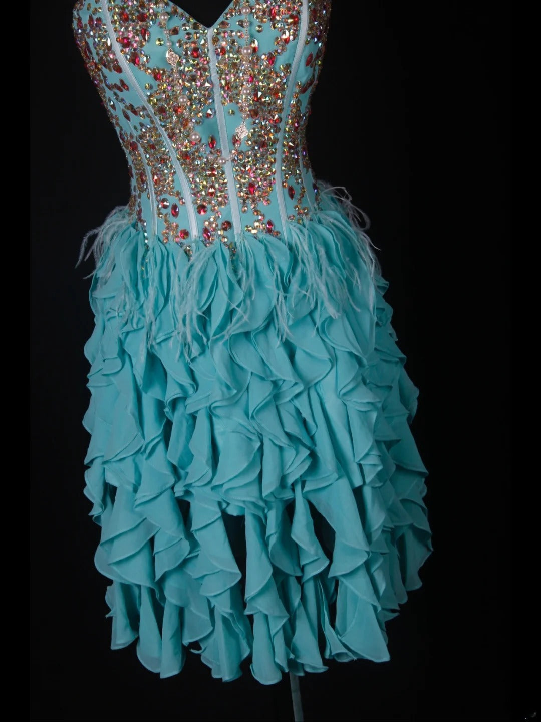 Vintage A line Sweetheart Blue Chiffon With Gold Beads Short 16th Birthday Dress Homecoming Dresses Cocktail Gown AS353