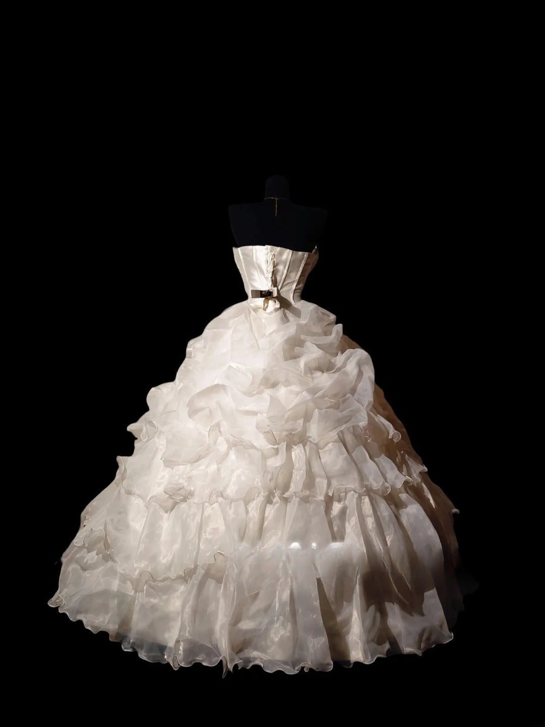 Strapless Ivory Ball Gown Quinceanera Dress, Sweet 15 Birthday Formal Dress RC0060
