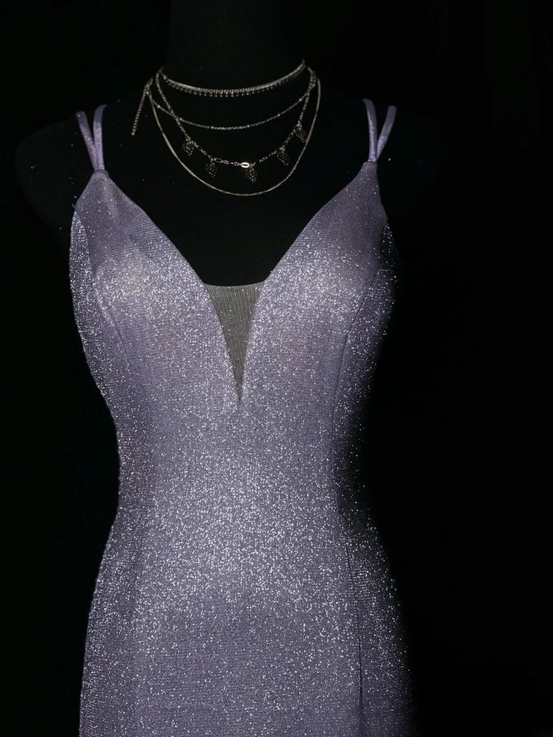 Vintage Prom Dresses Mermaid Spaghetti Strap Lilac Backless Sequin 1950s Retro Classy Long Party Formal Outfits RB6186