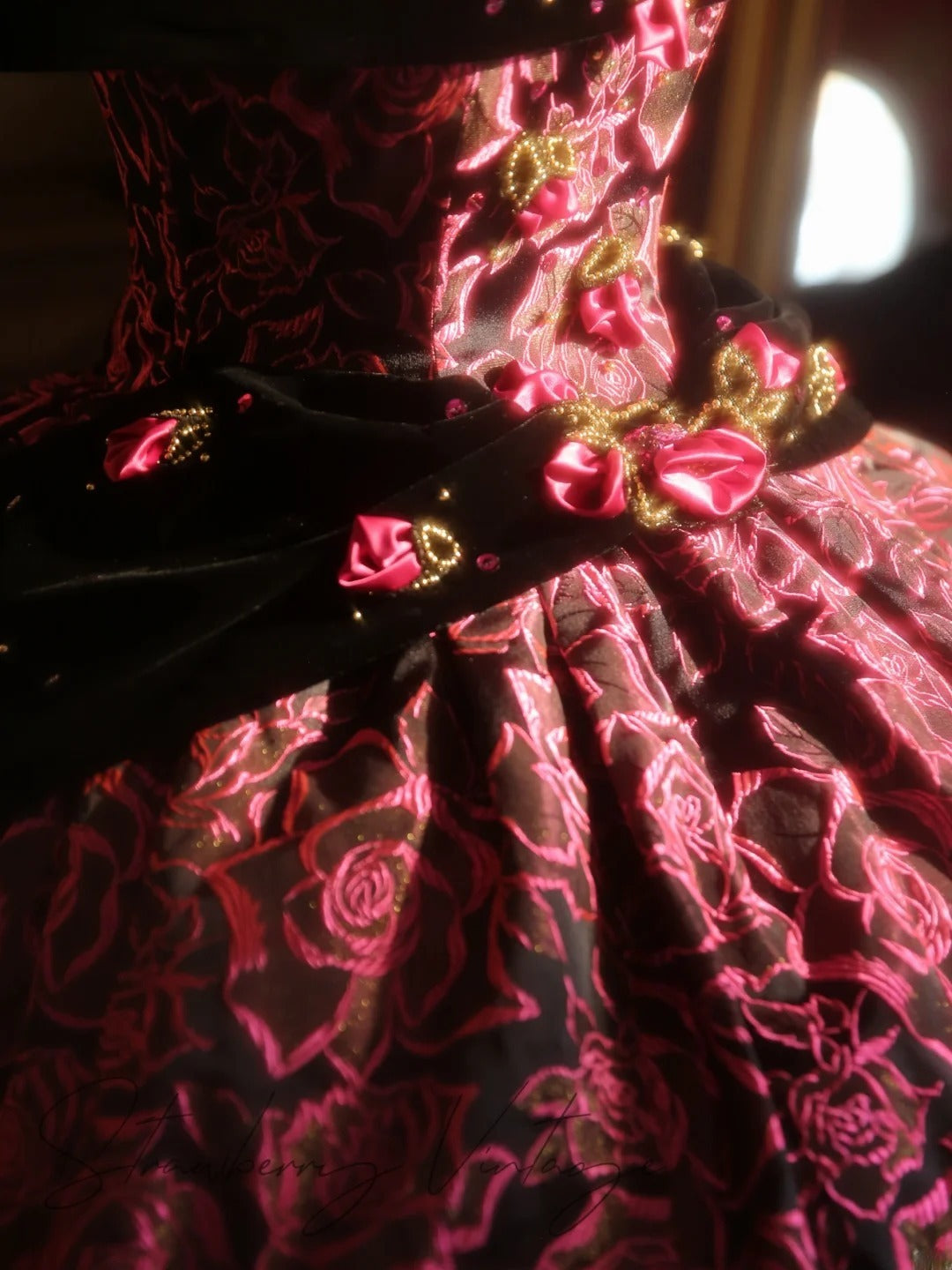 Pink Sweet 16 Dress Ball Gown Off Shoulder Floral With 3D Flowers Sweet Sixteen Princess Dress RB9400