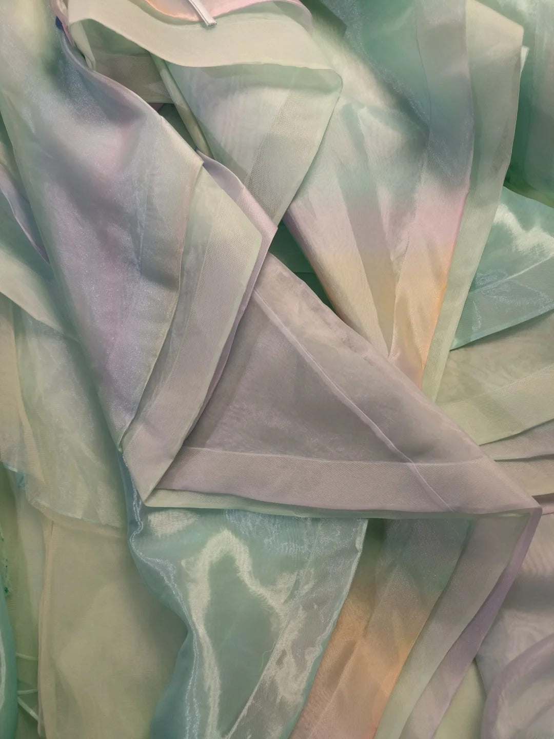 Sexy Ball Gown Strapless Gradient Colors With Tiered Long Prom Dress Inspiration Party For Womens Formal Dresses RB8813