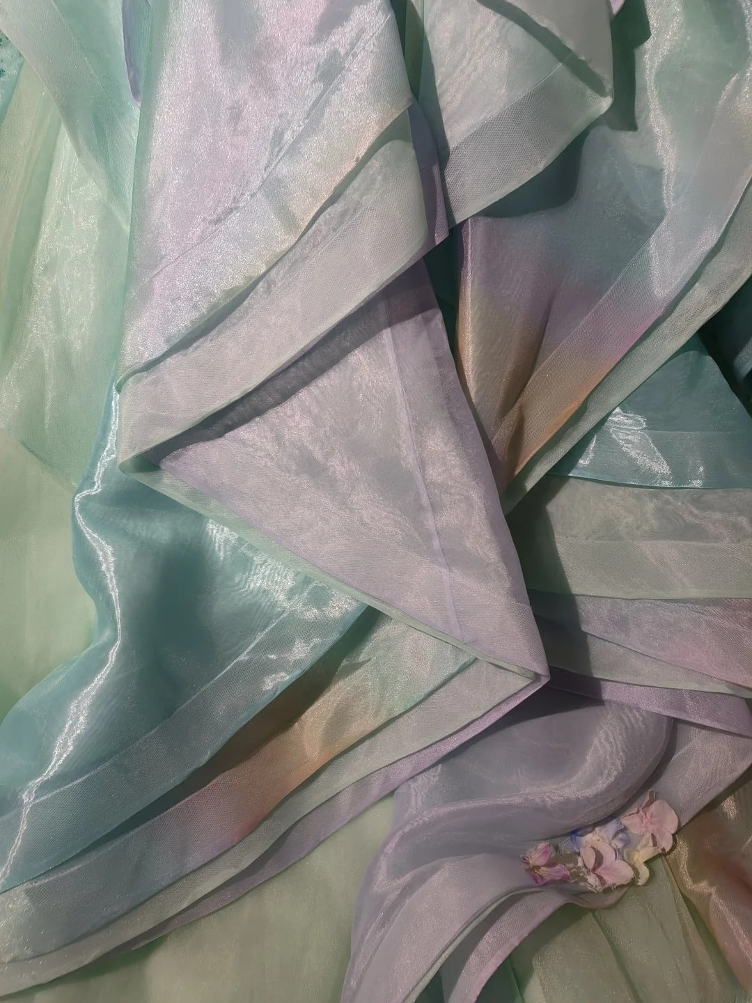 Sexy Ball Gown Strapless Gradient Colors With Tiered Long Prom Dress Inspiration Party For Womens Formal Dresses RB8813