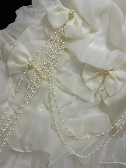 Beautiful Ball Gown Strapless Poofy Long With Ruffled Tiered Beads Quince Dress inspo Quinceanera Dresses Sweet 15 16 Outfits RB7822