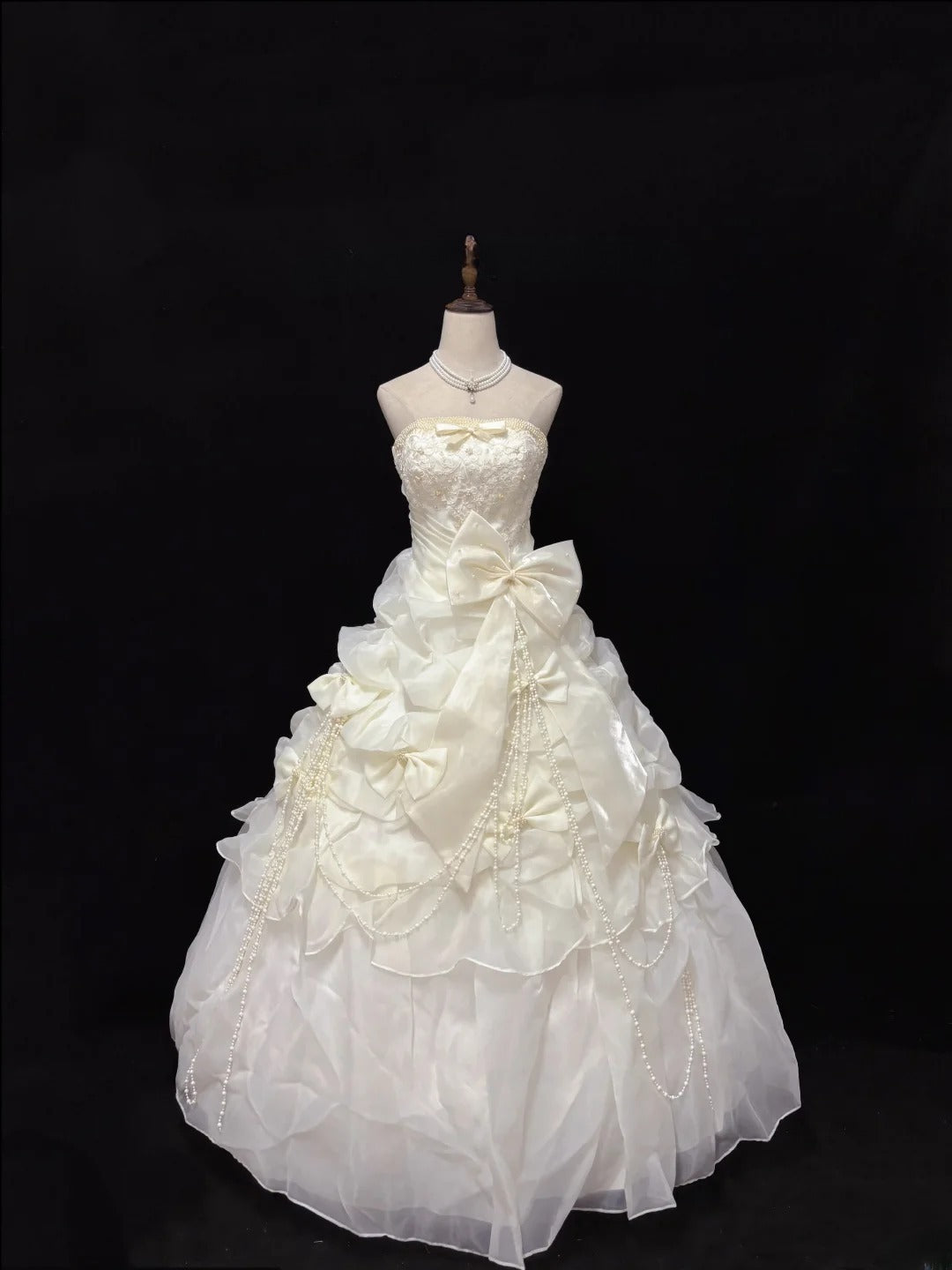 Beautiful Ball Gown Strapless Poofy Long With Ruffled Tiered Beads Quince Dress inspo Quinceanera Dresses Sweet 15 16 Outfits RB7822
