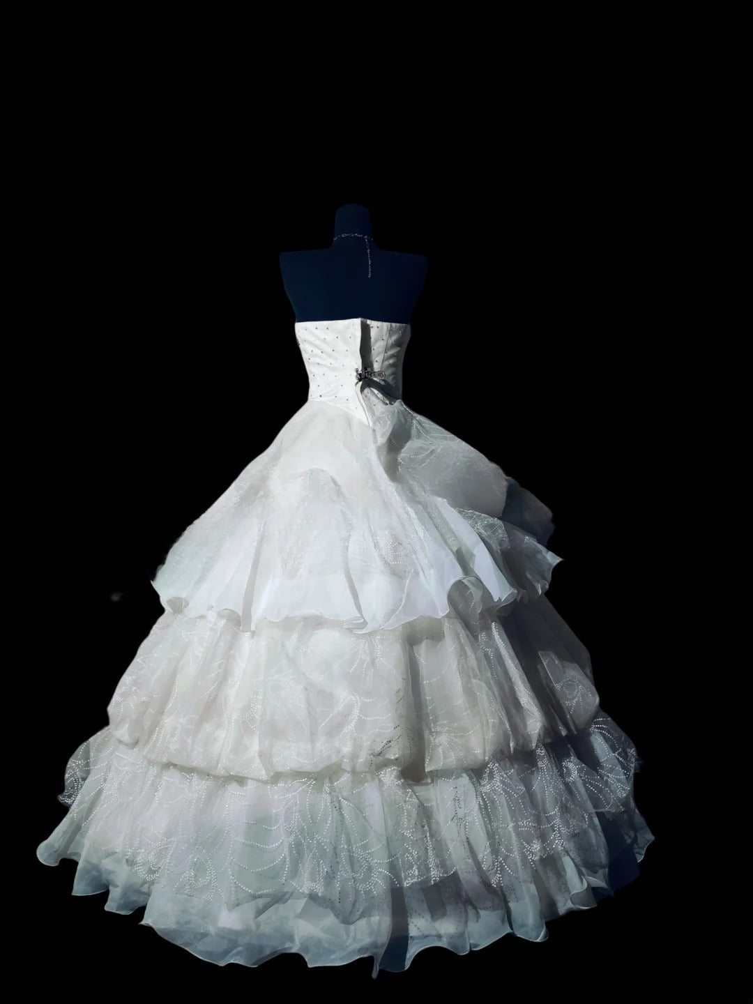 Sexy Ball Gown Strapless Ivory With Tiered Long Prom Dress Inspiration Party For Womens Formal Dresses RB8810