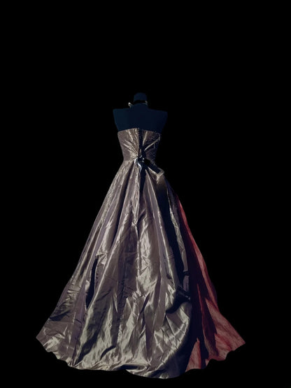Sexy Ball Gown Strapless Dark Gray Long Prom Dress Inspiration Party For Womens Formal Dresses RB8803