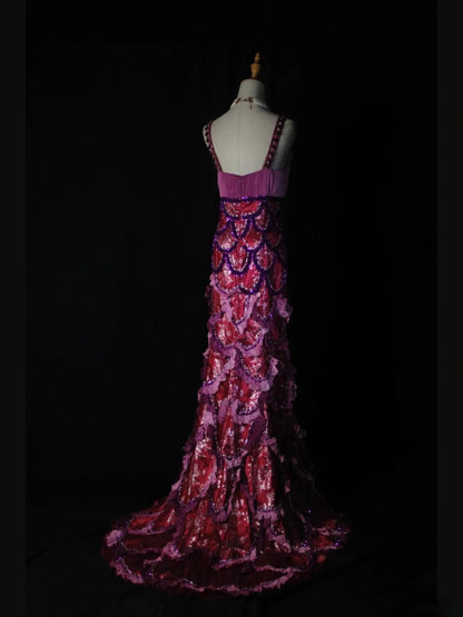 Vintage A-Linien-Abendkleid im 80er-Jahre-Stil mit herzförmigem Ausschnitt, Spitze und Perlenbesatz in Traubenform – Inspiration für Geburtstagsoutfits und festliche Abendkleider AS378
