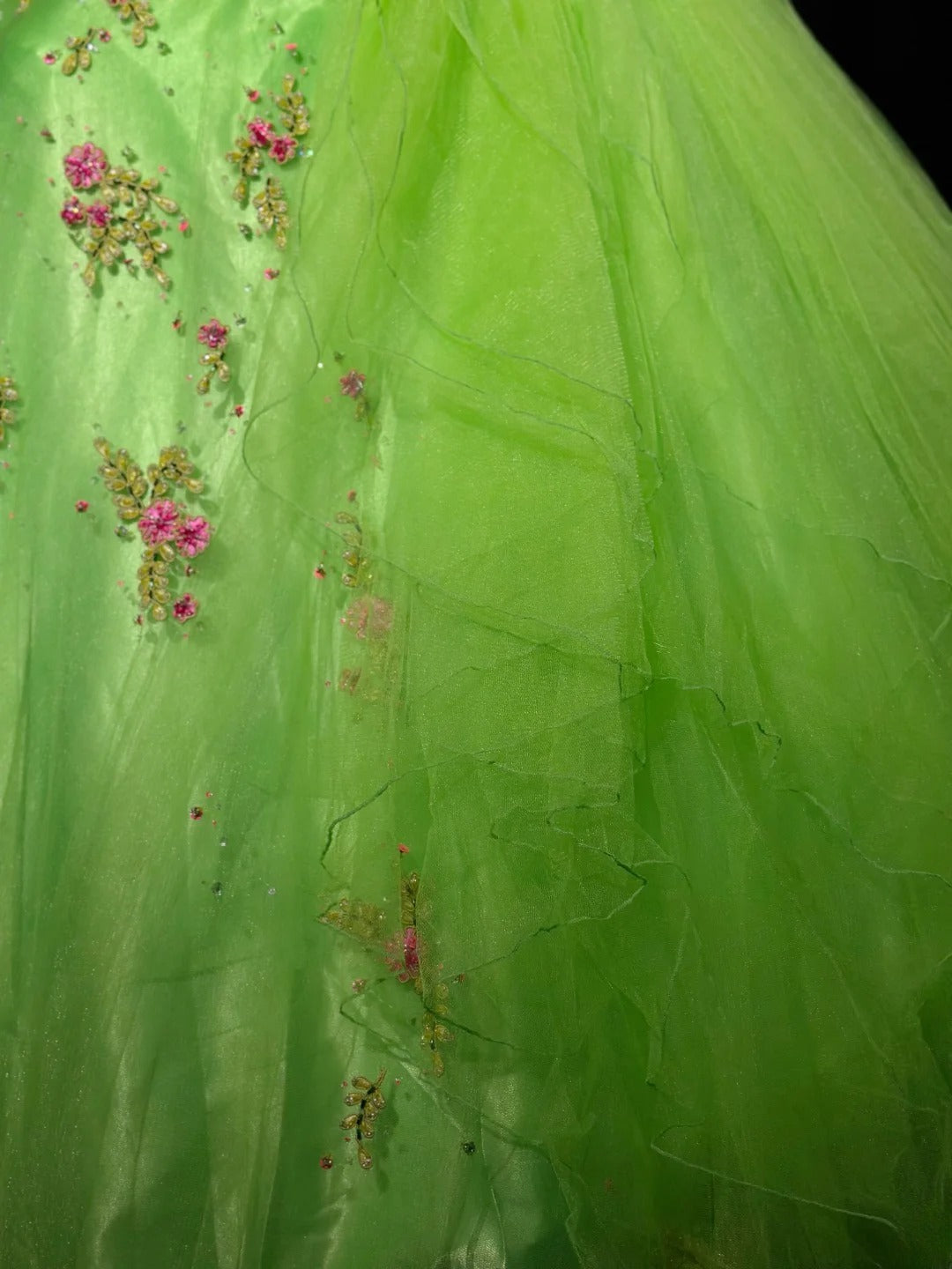 Charming Prom Dresses Ball Gown Strapless Green Tulle With Beading Night Evening Formal Outfits RB6199