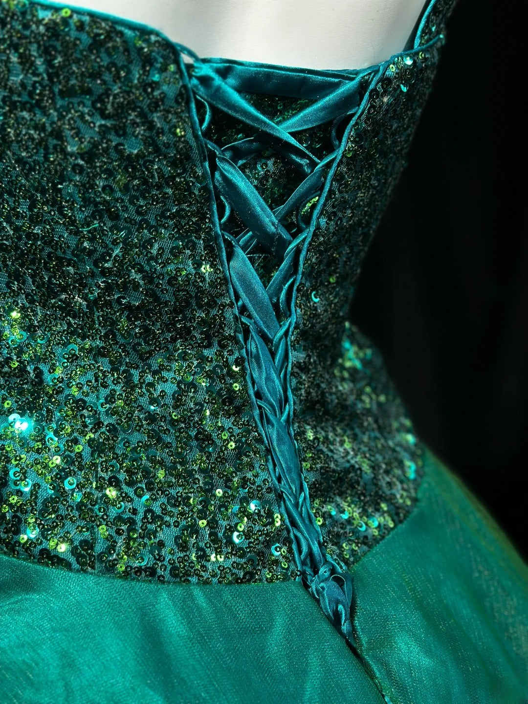 Charming Prom Dresses Ball Gown One Shoulder Dark Green Tulle With Beading Night Evening Formal Outfits RB6200