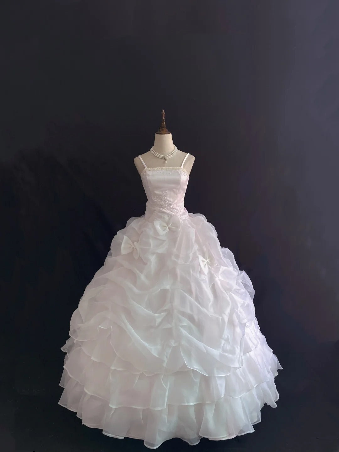 Fairytale Ball Gown Spaghetti Straps Light Pink Long With Ruffled Quince Dress inspo Quinceanera Dresses Sweet 15 16 Outfits RB7840
