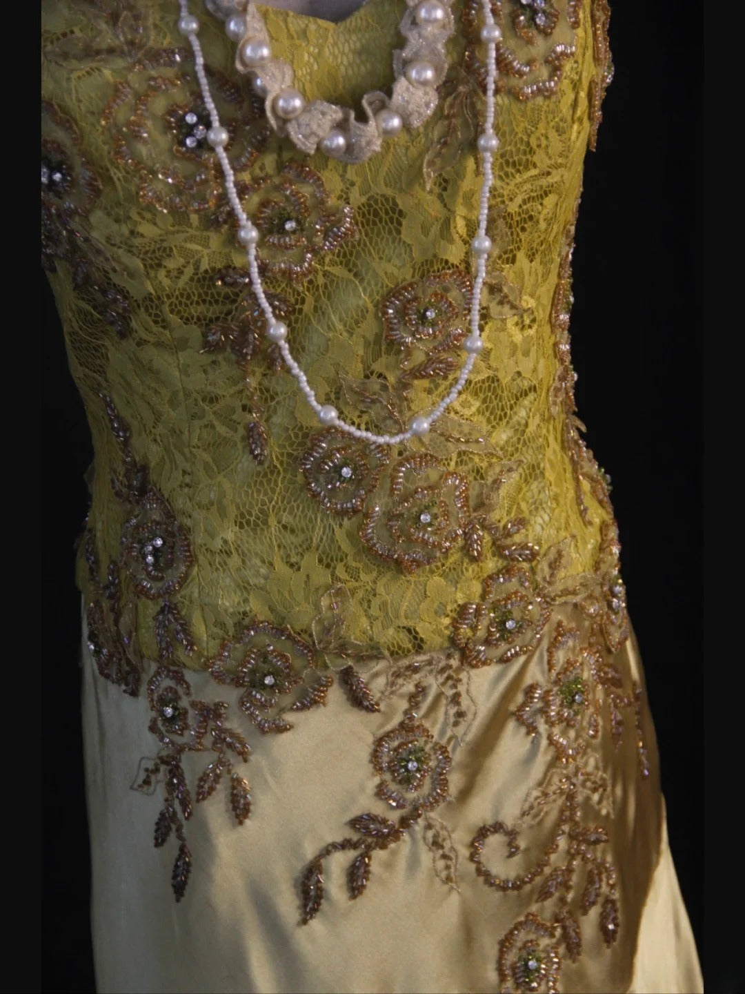 Retro 60er Jahre Meerjungfrauen-Abendkleid aus gelbem Chiffon mit Spitze und Perlen, langes Kleid, Inspiration für den 22. Geburtstag, formelles Abendkleid AS386
