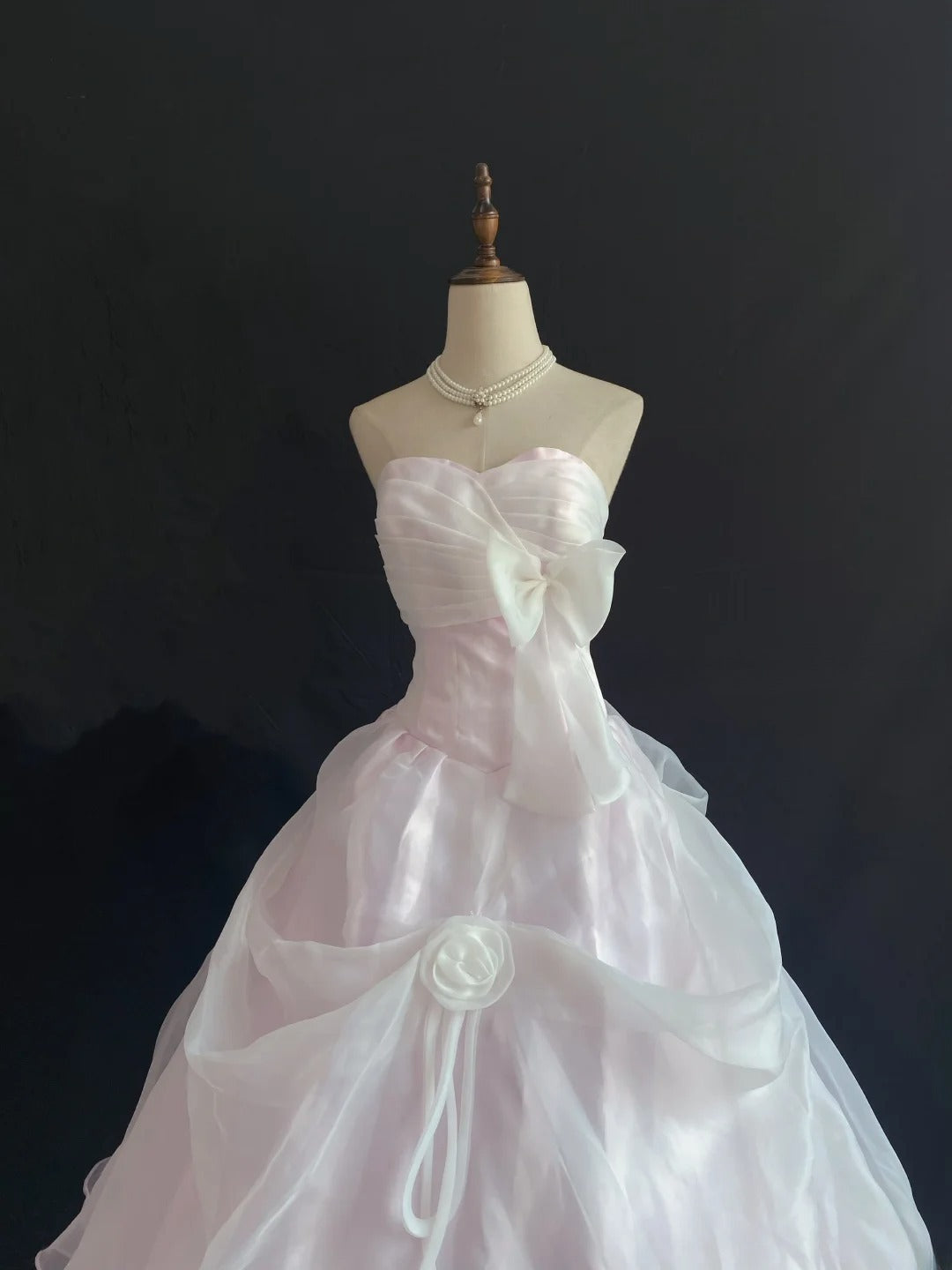 Fairytale Ball Gown Sweetheart Light Pink Long With Flowers Ruffled Quince Dress inspo Quinceanera Dresses Sweet 15 16 Outfits RB7843
