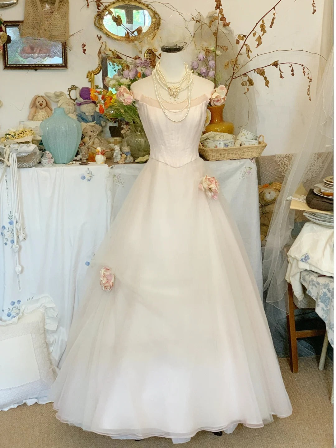 Sweetheart Light Pink Sweet 16 Dress Ballgown Sweet Sixteen Dress With Flowers RB9412