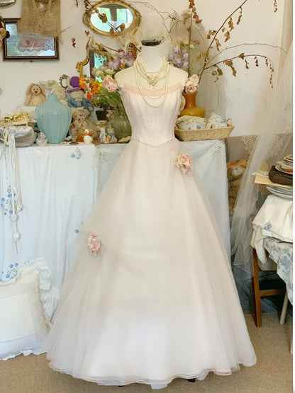 Sweetheart Light Pink Sweet 16 Dress Ballgown Sweet Sixteen Dress With Flowers RB9412
