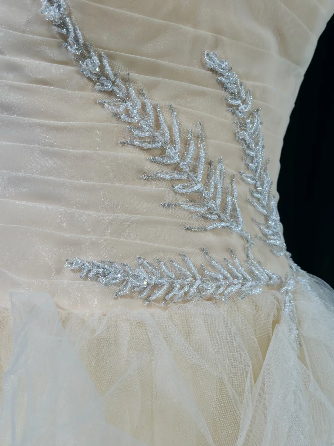 Modest Prom Dresses Ball Gown Strapless Champagne Tulle 1950s Retro Classy Party Formal Outfits RB6210