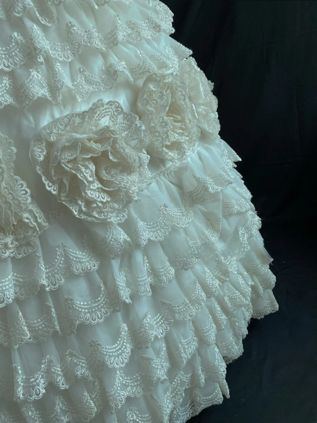 Princess Vibes Ball Gown Sweetheart Ivory Long With Lace Tiered Quince Dress inspo Quinceanera Dresses Sweet 15 16 Outfits RB7845